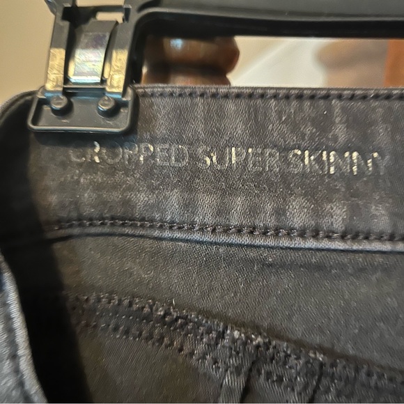 Jennifer Lopez Cropped Super Skinny Black Jeans size 16W - Picture 4 of 6